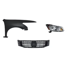 For Honda Accord 08-10 3-Piece Kit (Passenger Side Headlight, Grille, Front