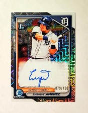 Enrique Jimenez 2024 1st Bowman Chrome AUTO CHOICE REFRACTOR 079/150 Tigers O6