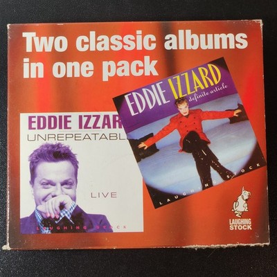 2 Classic CD Albums by Eddie Izzard Unrepeatable Definite Article Laughing Stock