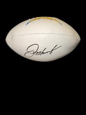 JIM HARBAUGH Signed CHARGERS LOGO FOOTBALL NFL HEAD COACH JSA