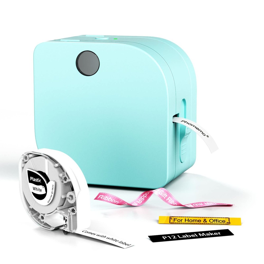 Label Maker Machine with Tape, P12 Bluetooth Small Label Maker with Multiple ...