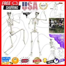 5.9FT/185cm Skeleton Halloween Full Size, Life Size Skeleton with Posable Joi...