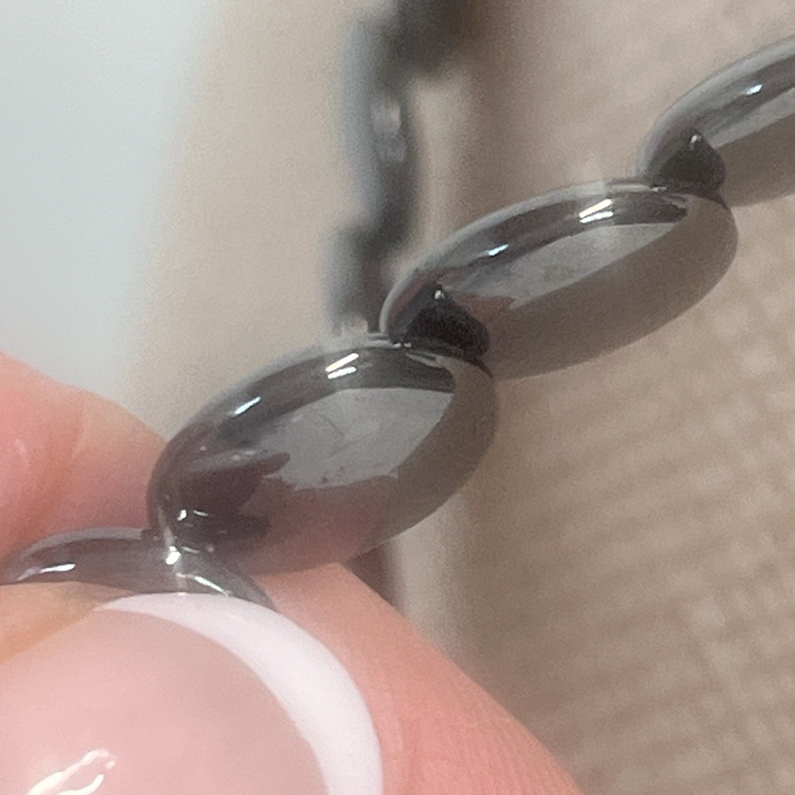 Vintage Gray Silver Flat Round Statement Sterling… - image 6