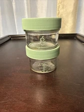 Sage Spoonfuls Glass Storage Jars With Lid- Lot Of 2 