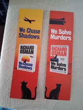 Richard Osman - We Chase Shadows - promo bookmark - new - NOT THE BOOK!