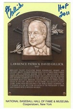 PAT GILLICK HALL OF FAME POSTCARD AUTOGRAPHED SIGNED BLUE JAYS PHILLIES HOF