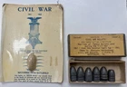 Civil War Minie Ball Recovered from Antietam Battlefield with Replica Bullets