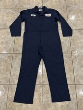 VESTIS Aramark Mens 44 Reg Unlined Twill Canvas Navy Utility Jumpsuit Coveralls