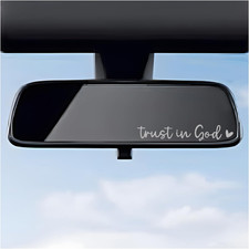 2PCS Trust in God Rearview Mirror Decals, Automotive Vinyl Rear View Mirror Deco
