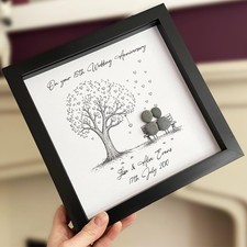 Personalised Pebble Art 15th Wedding Anniversary Gift Keepsake 15 Year Present