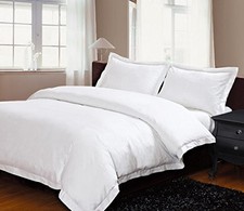 Egyptian Cotton Duvet Cover White Plain, Queen/Full - 800 Thread Count