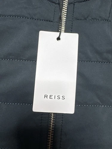 Reiss Hybrid Quilted Zip Through Jacket Coat Navy Felix Freddie Mens Size XS image 3