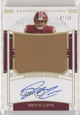 2019 Panini National Treasures Holo Gold 7/10 Bryce Love #RMS-BL Auto RC 0c2