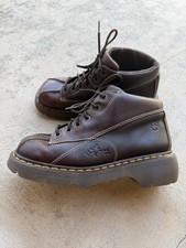 Dr. Martens Y2K Boots Chunky Oxford 90s Woman’s Daisy Floral Brown Leather US 9