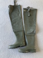 Barbour Studded Thigh Waders EU42 UK 8  Green Waders Fishing Gear Barbour