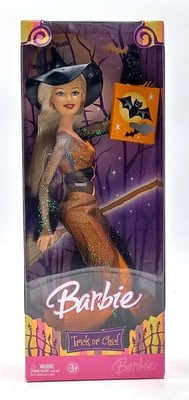 2006 Trick or Chic Halloween Barbie Puppe / Mattel J0548 / NrfB / Kopf verfärbt