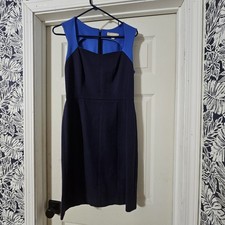 BANANA REPUBLIC | Sloan Fit Blue Colorblock Sleeveless Sheath Dress Sz 8