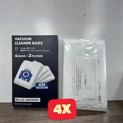 For Miele 16 Vacuum Bags 4 Filters Suits Classic C1 PowerLine SBAD1