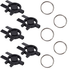 5pcs Paper Towel Dispenser Key for Cintas Sanis, Plastic 3-in-1 Black, Silver