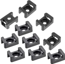 Cable Tie Mounting 100 Pcs Zip Base 5 mm(M5) Screw Hole  Black for home outdoor