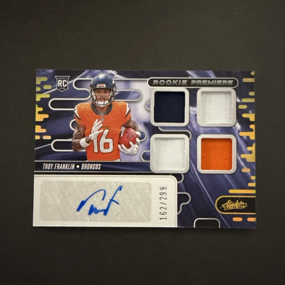 2024 Panini Absolute-Rookie Premiere Materials Autos Troy Franklin  /299 RPA - Image 3 of 4