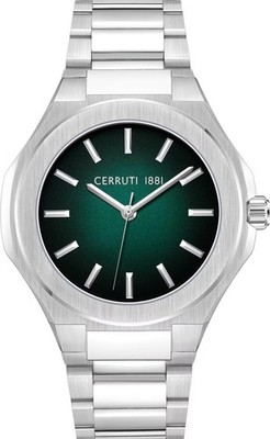 Cerruti 1881 Mens Watch Green Dial Silver Strap CIWGG0043001