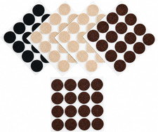 80 PCS Felt Furniture Pads 1 Inch Round Floor Protectors Brown Beige Black 3mm