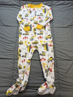 Carters Toddler Pajama Fleece Size 3T Good Used One Piece Footed Zips