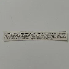 Ogontz School For Young Ladies Sylvia Eastman PA 1903 Clipping SAI4-S3