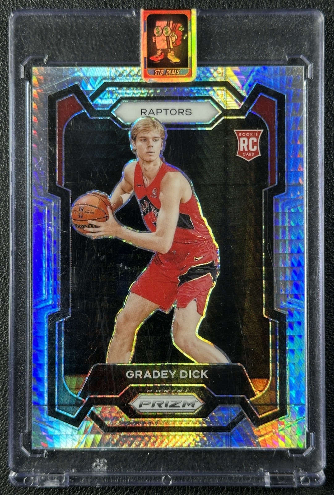 GRADEY DICK 2023-24 PANINI PRIZM #134 ROOKIE HYPER RC RAPTORS