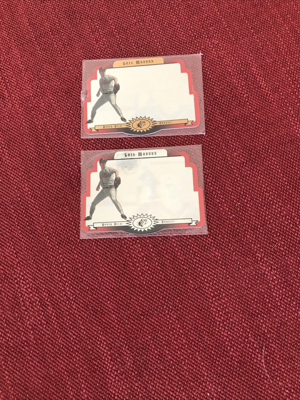 2 Greg Maddux 1996 Upper Deck SPx Die Cut Hologram Cards Gold And Silver #1