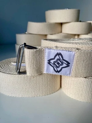 4cm wide new undyed Decathlon yoga belts / straps 2.5m long