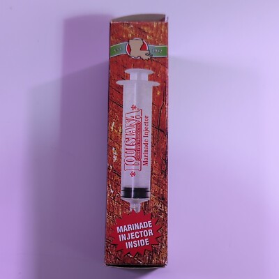 Louisiana Fish Fry Meat Marinade Injector Syringe Stainless Steel Needle