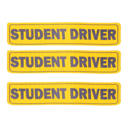 3pcs Magnet Sticker Student Driver Car Magnet Reflective Magnetic Car Sticker - Picture 1 of 12