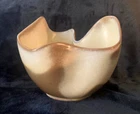 Vintage Frankoma Brown Deseret Gold F29 Hankerchief Vase,,Sapulpa Clay...NICE!