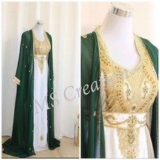 SALE Moroccan Kaftan Wedding Dress Arabic Party Wear Abaya Very Fancy Gown 462
