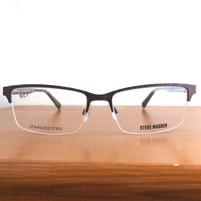 Steve Madden Russty SemiRimless Stainless Steel Prescription Eyeglass