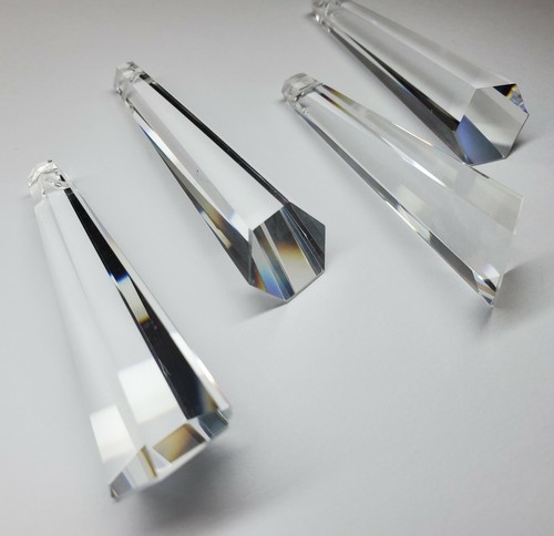 61x14mm Asfour Kristallklar 6-seitig abgestuft Prisma Sonnenfänger Anhänger-Set/2 - Bild 7 von 8