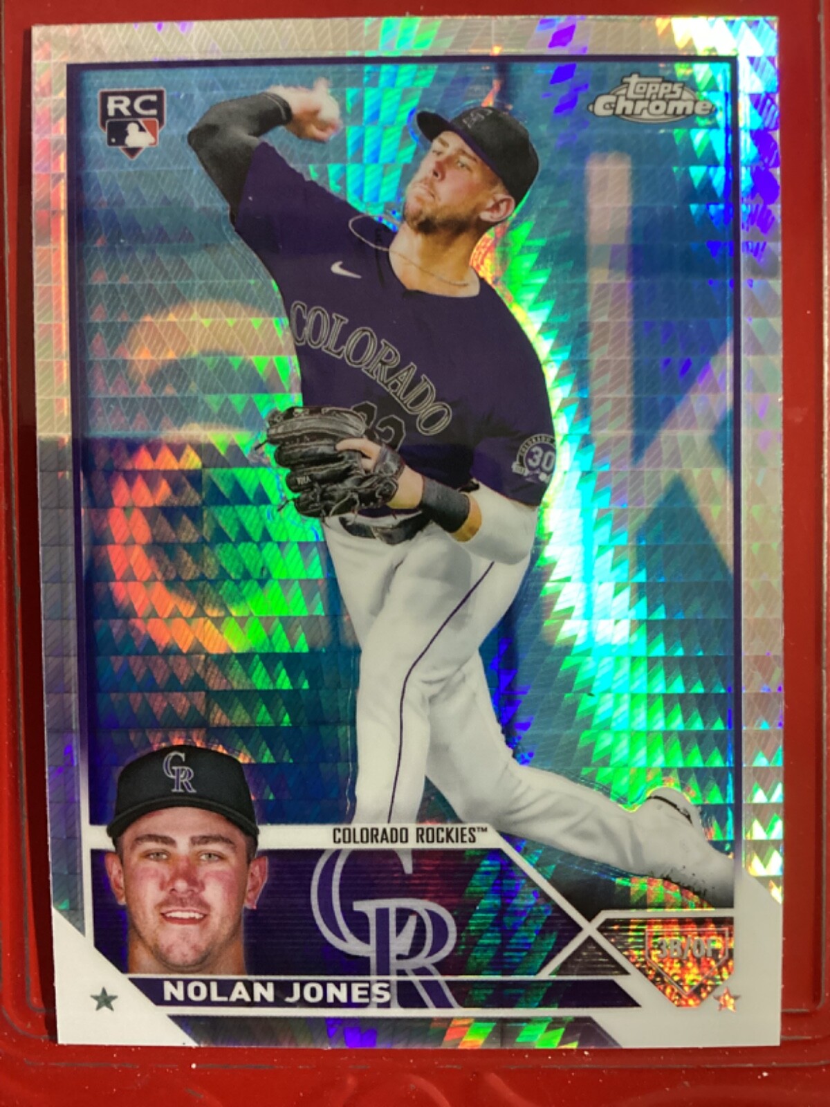 2023 Topps Chrome #43 Nolan Jones Prism Refractor Rookie (RC)  Rockies
