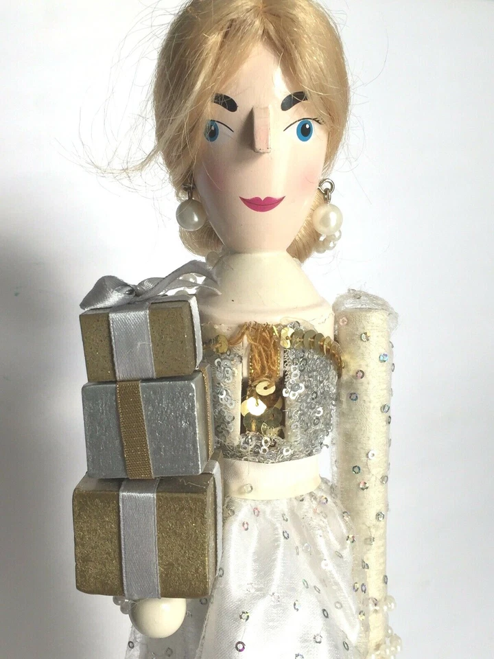 Azúcar Ciruela Hadas Regalos Madera 18.5" Alto Cascanueces Suite Estatuilla Mango Madera Foto 2 de 4