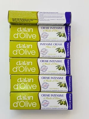 6x Dalan d'Olive Pure Olive Oil intensive cream,Hand Body Moisturising cream20ml