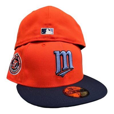 New Era Minnesota Twins Orange Crush 59FIFTY Fitted Hat 50 Year