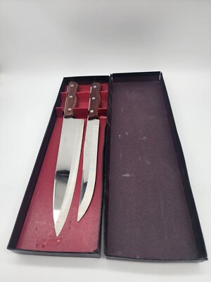 Set Of 2 Maxam Knives French Carving Knife Chef Knife Fine Stainless Steel NEW