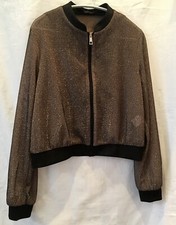 James Lakeland Italy Medium/12/it44 Bomber Jacket - Black Bronze Mesh Pattern