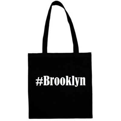Tasche Beutel Baumwolltasche #Brooklyn Hashtag Einkaufstasche Schulbeutel Turnbe