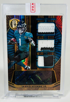 2021 Panini GOLD STANDARD Travis Etienne Jr FOTL Rookie Jersey Triple Auto /22