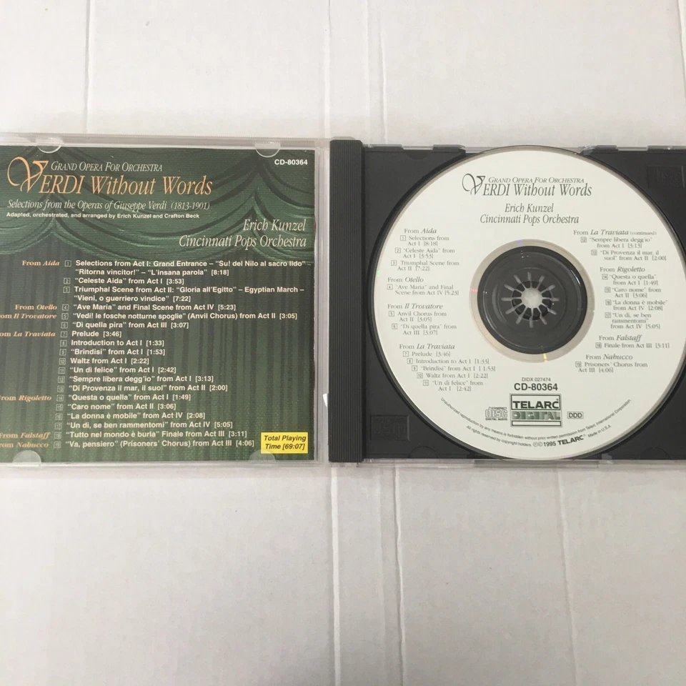 Verdi without Words: Grand Opera for Orchestra by Erich Kunzel (CD, 1995) - Image 4 of 4