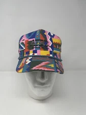 Vtg Nissin Cap Snapback Aztec Tribal Print Hat, Embroidered ATEC Inc Phoenix AZ