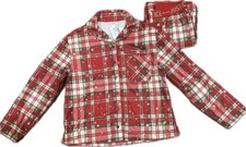 Justice for Girls Red Star Sparkle Pajama Set Size 8 NWT Christmas 