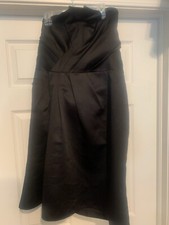 Vera Wang White Black Strapless Bridesmaid Dress Adult Size 14